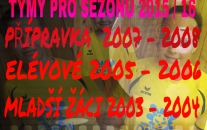 NOVÉ TÝMY PRO SEZÓNU 2015/16